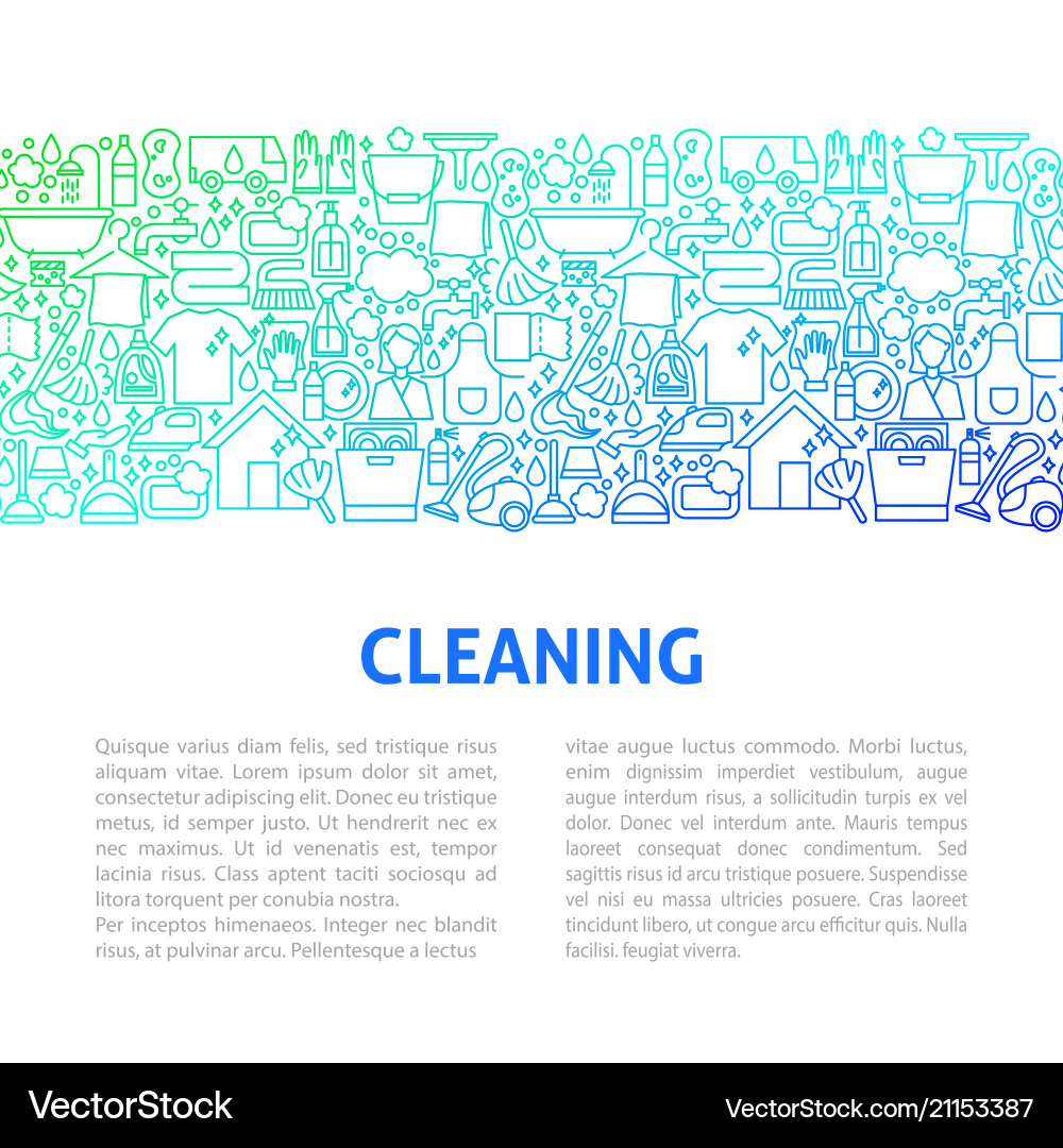 Cleaning line design template Cleaning line design template vector image