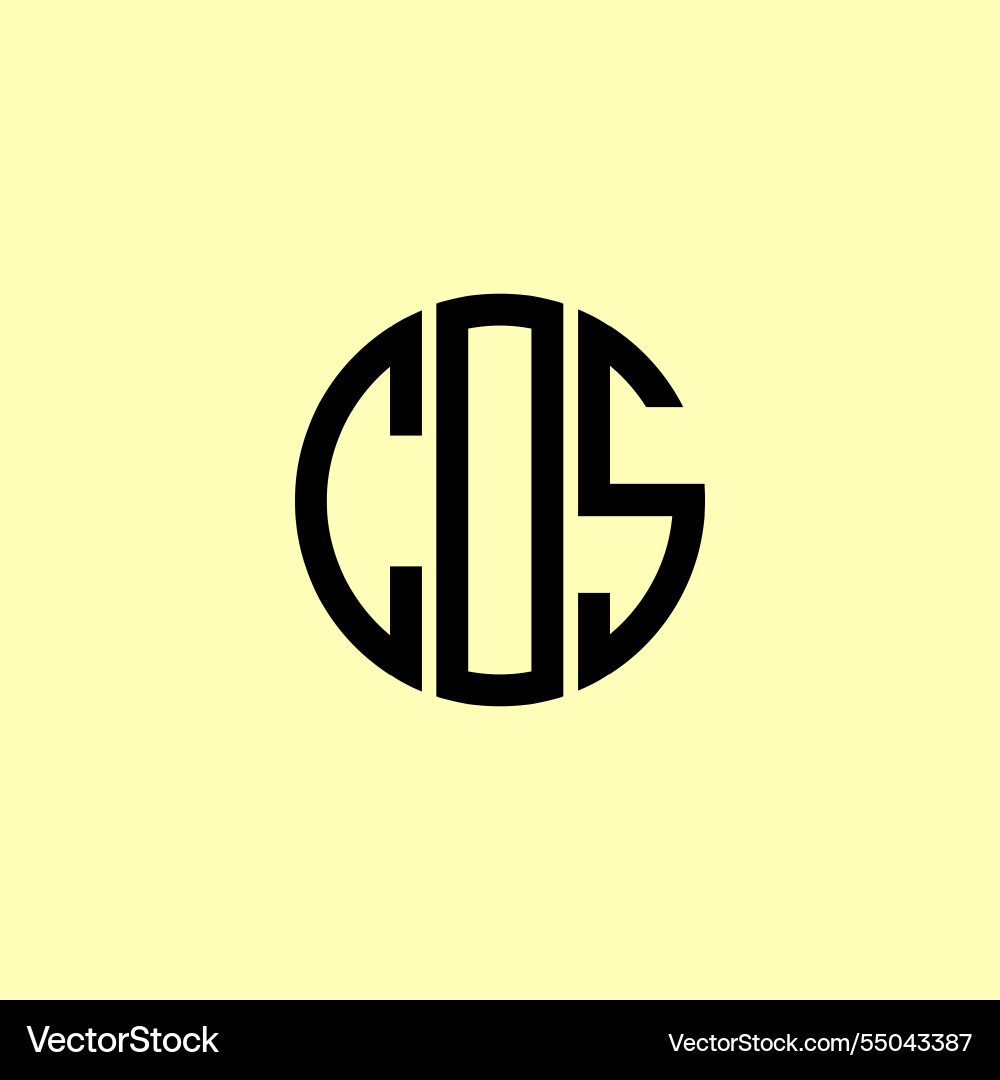 Creative rounded initial letters cos logo – Royalty-Free Vector |  VectorStock, image size:1000x1080
