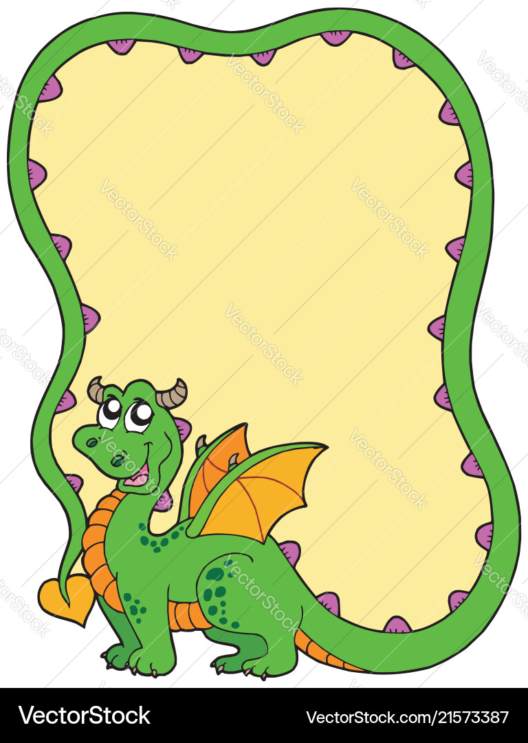 Dragon frame Dragon frame vector image