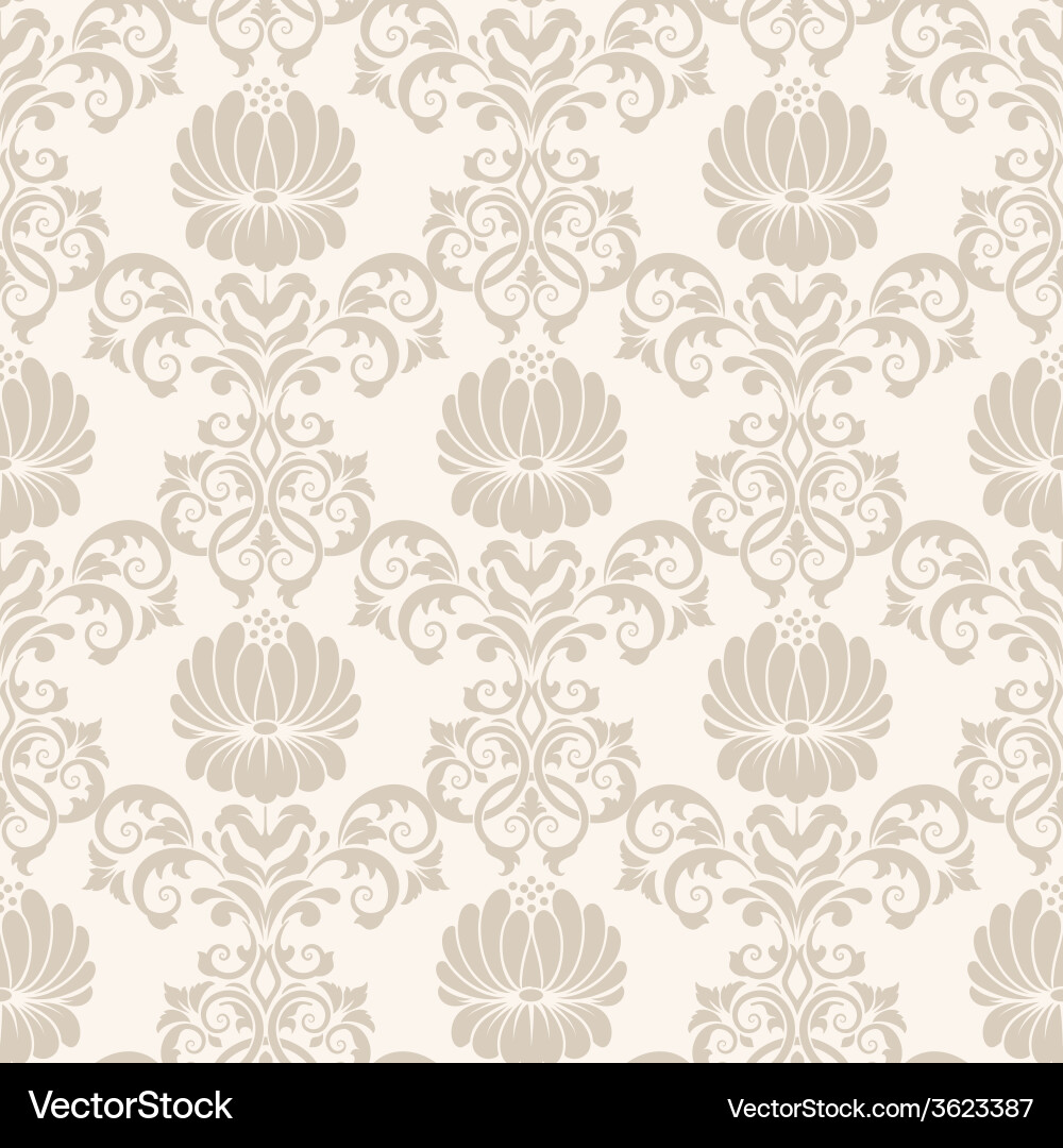 Elegant Damask Pattern Background vector image