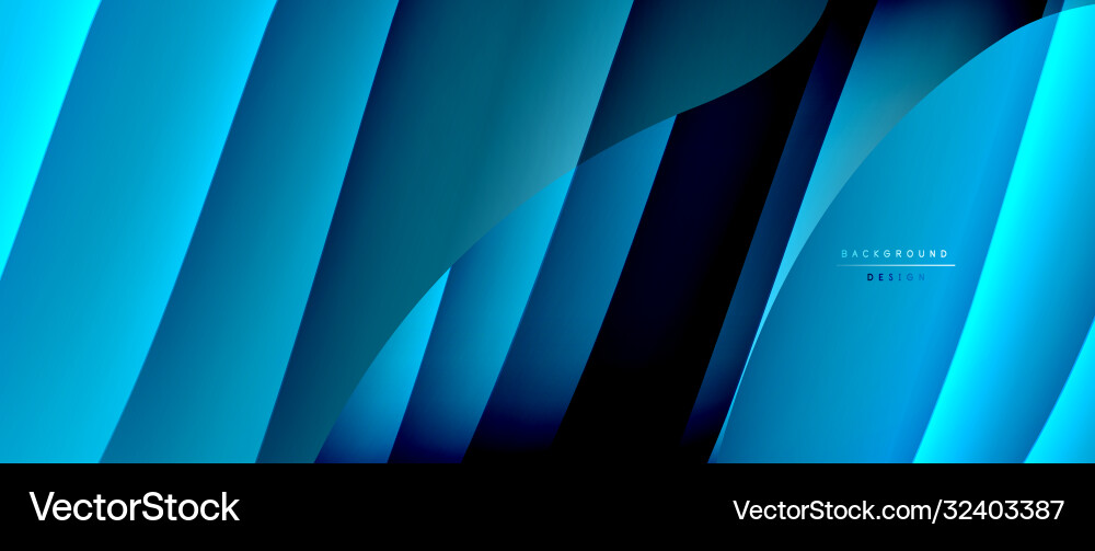 Fluid gradient waves with shadow lines and glowing Vector Image