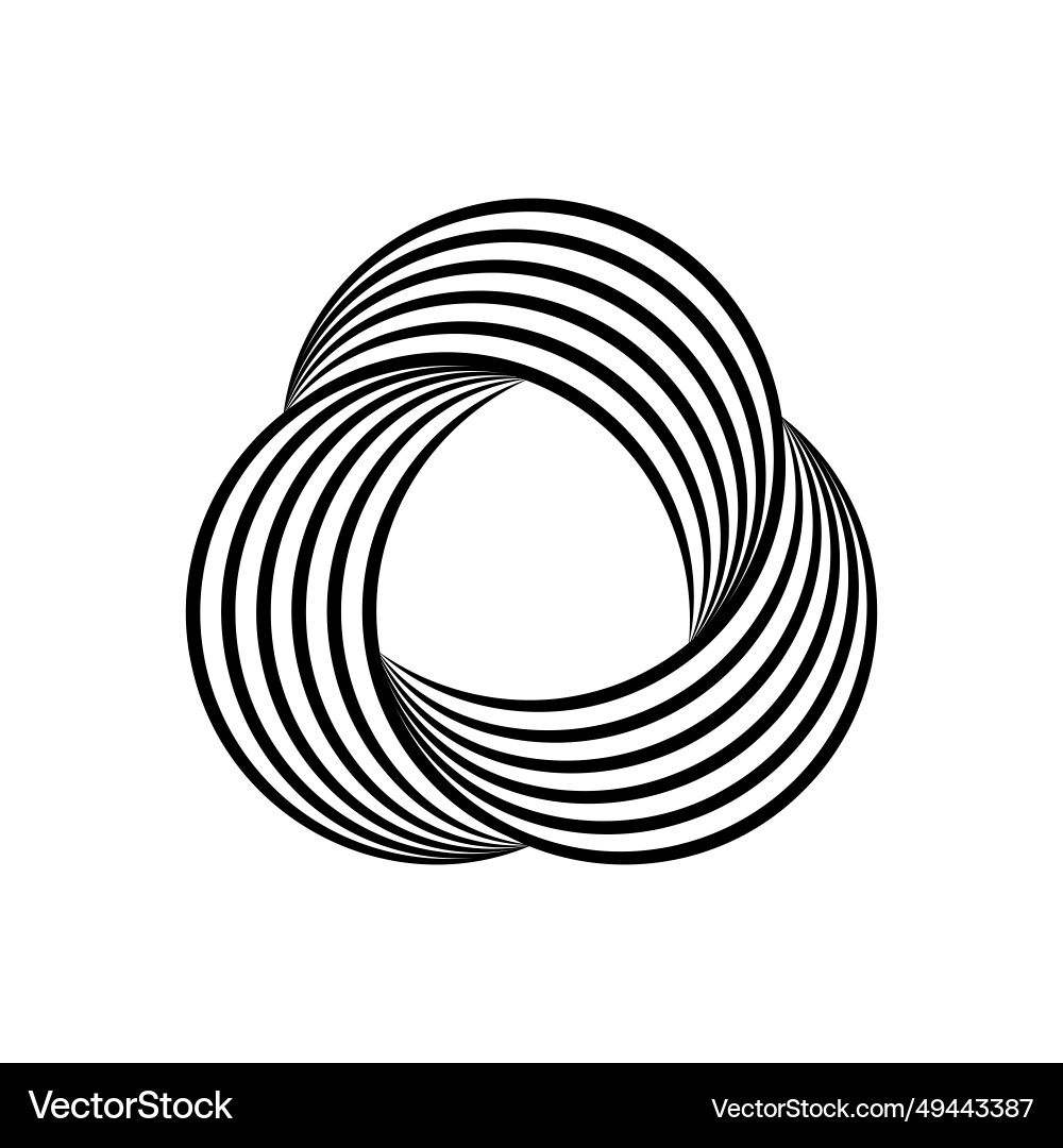 Impossible symbol rounded triangle linear shape Impossible symbol rounded triangle linear shape vector image