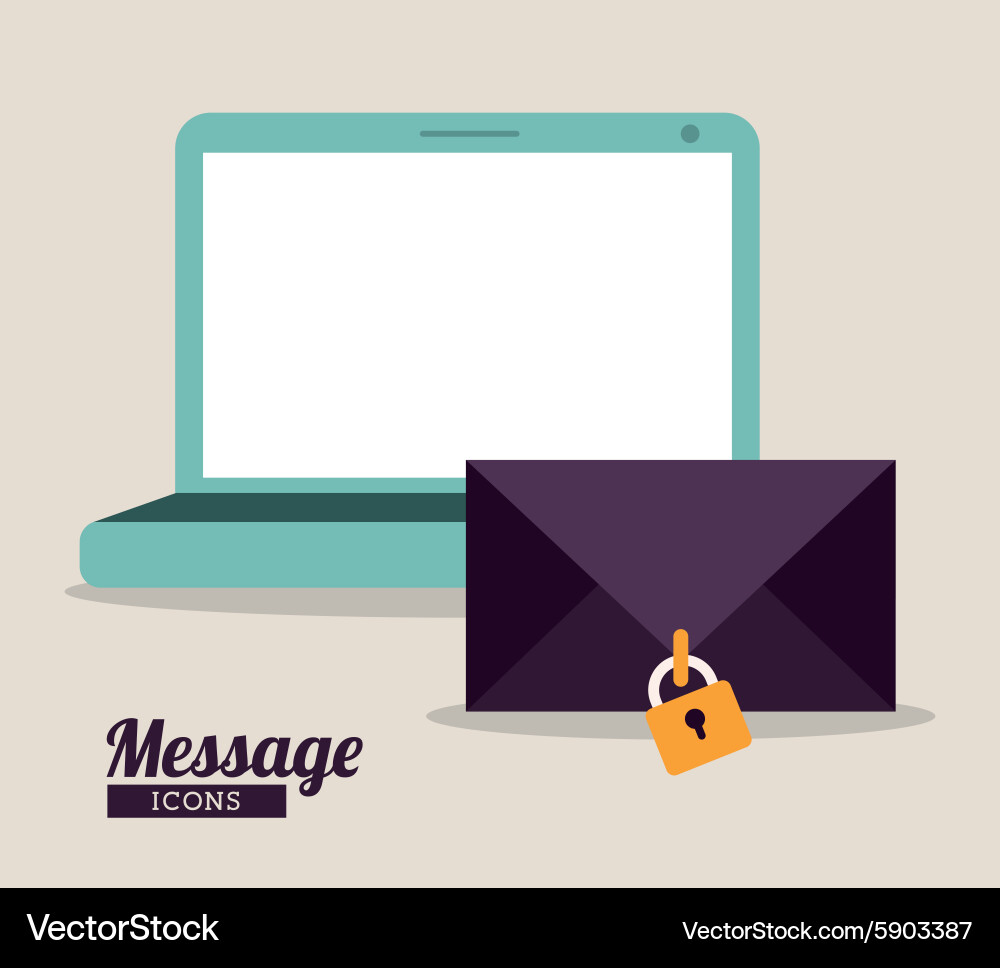 Message design Vector Image