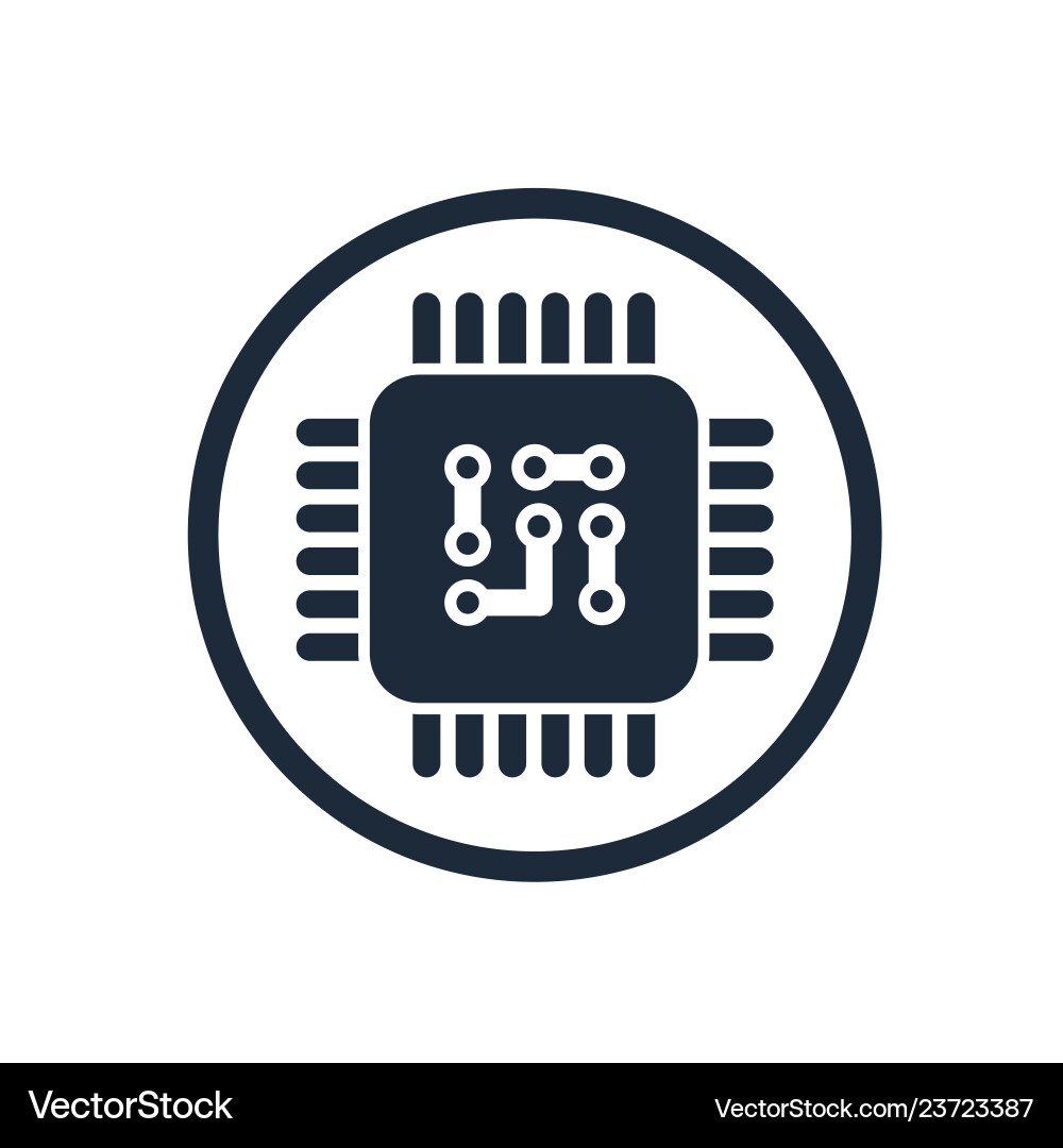 Microchip chip circuit component Microchip chip circuit component vector image