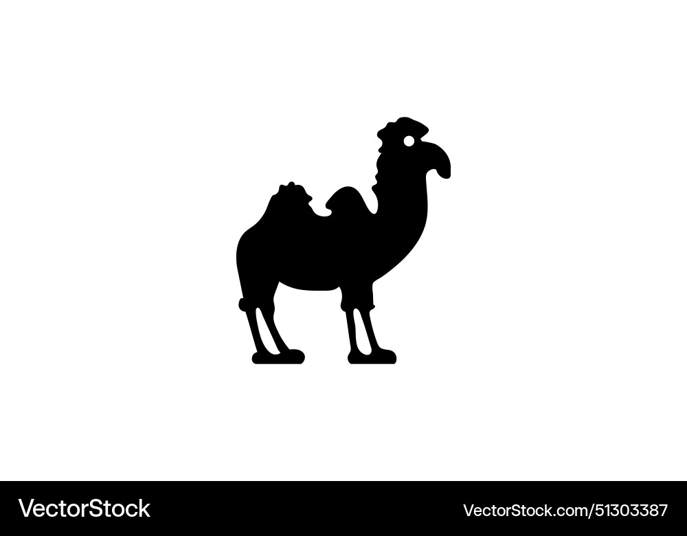 Minimal style bactrian camel icon design Vector Image