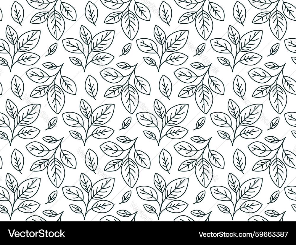 Leaf pattern seamless Vector Images & Graphics for Commercial Use ...