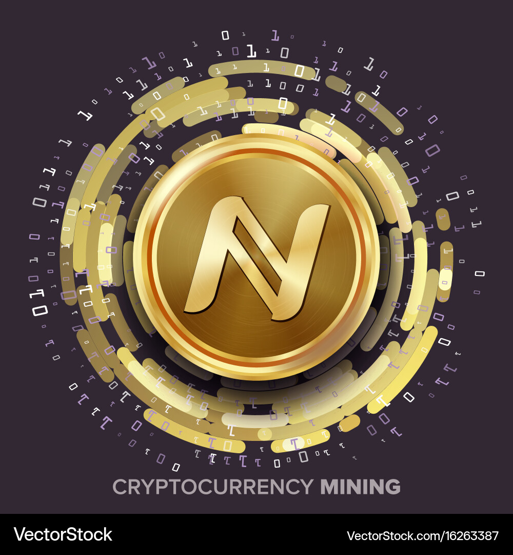 Mining namecoin cryptocurrency golden coin – Royalty-Free Vector |  VectorStock