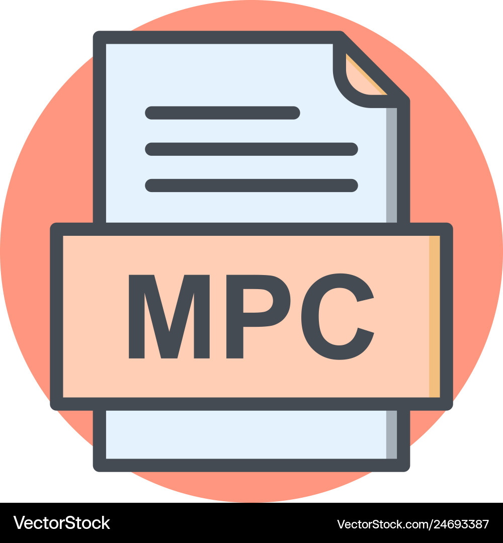 Mpc file document icon Vector Image