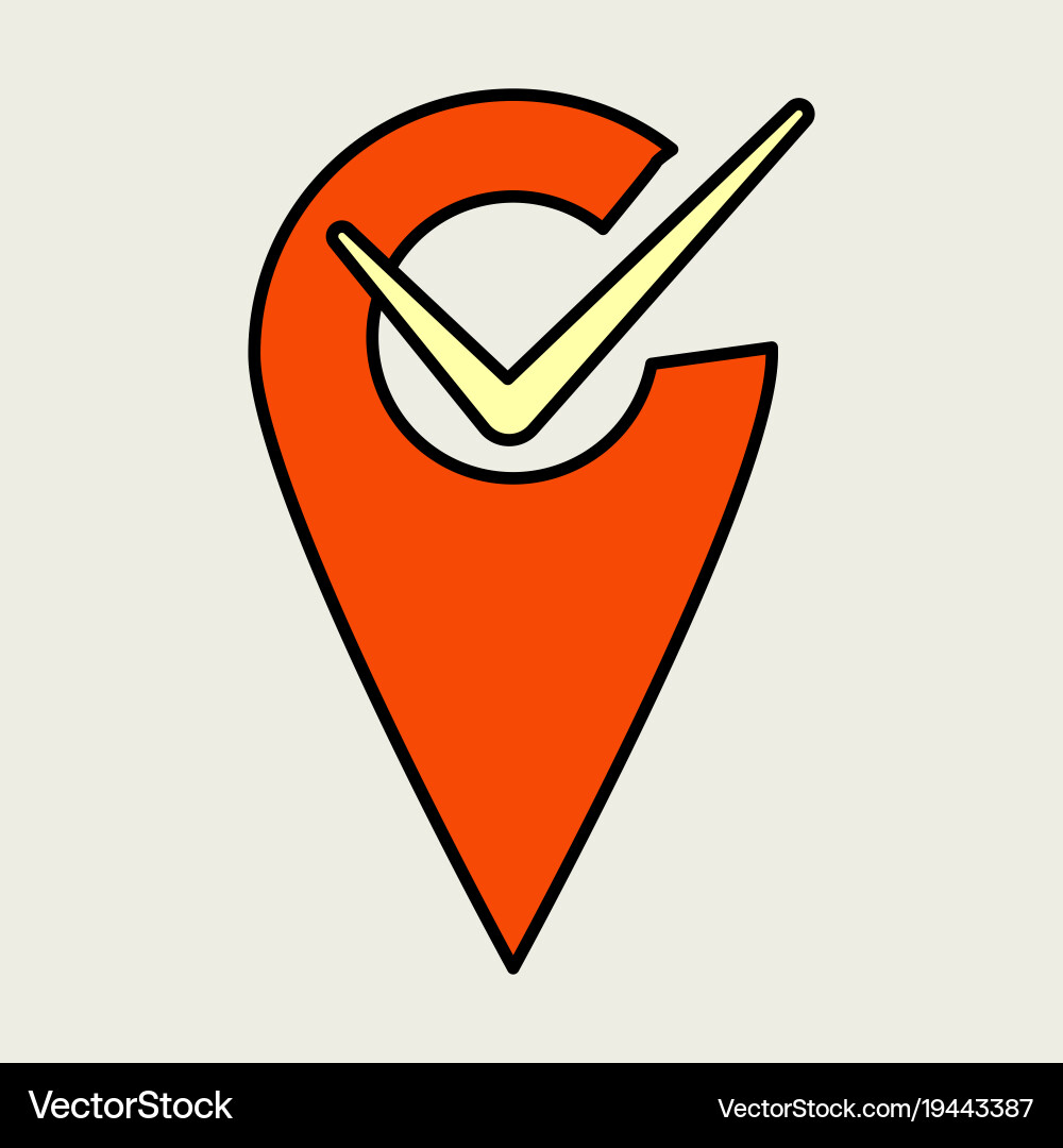 Navigation geolocation icon in flat design vector image