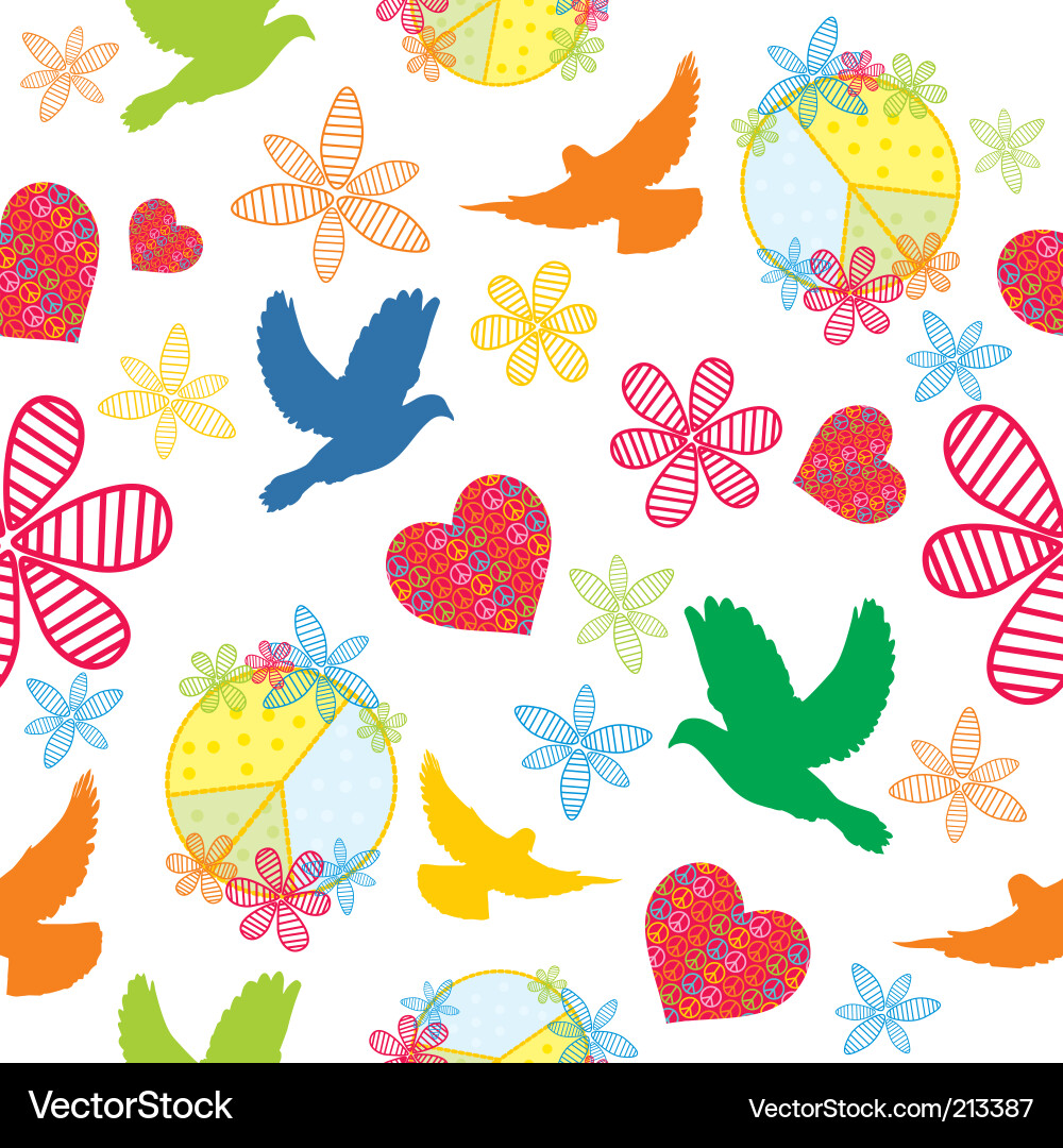 Peaceful Seamless Pattern vector image