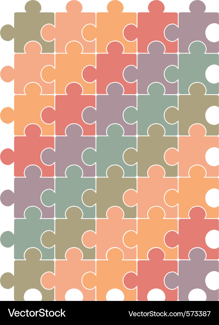 Puzzle pattern vector image