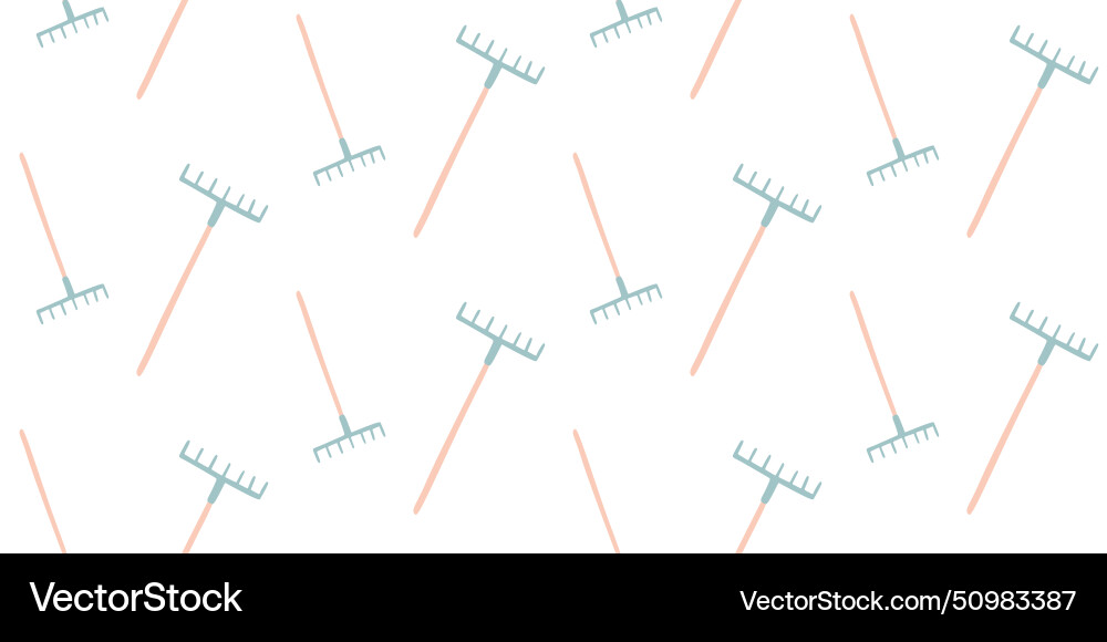 Rake seamless pattern suitable for backgrounds Rake seamless pattern suitable for backgrounds Vector Image