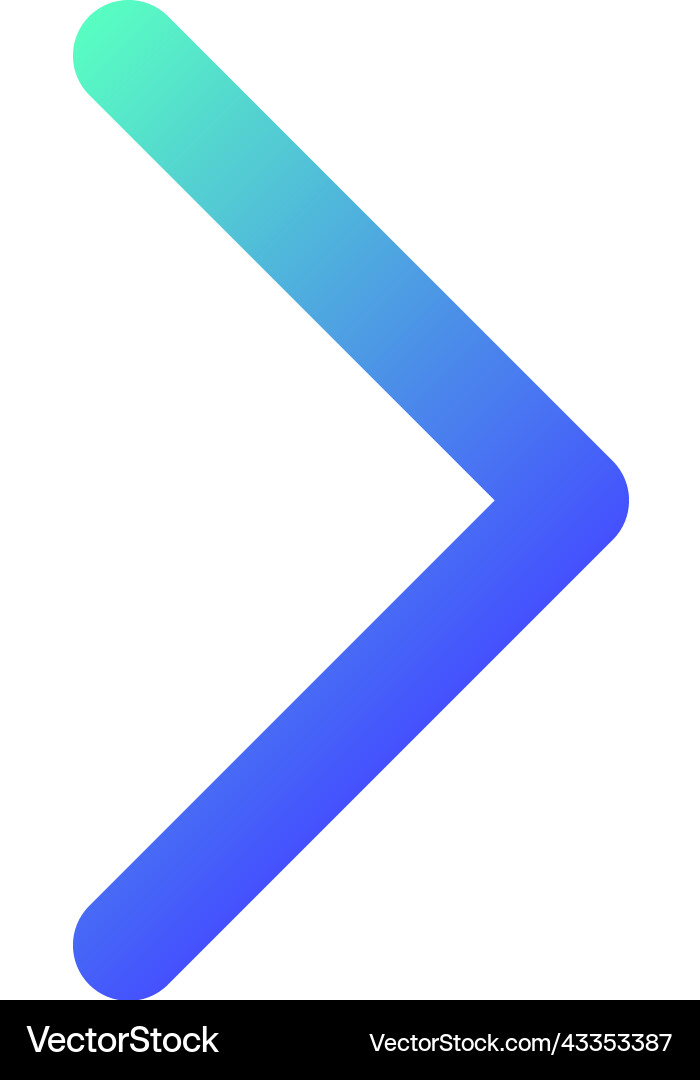 Right arrow pixel perfect gradient linear ui icon Right arrow pixel perfect gradient linear ui icon vector image
