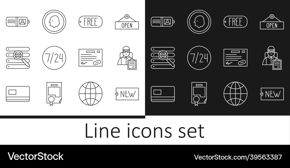 Set line price tag with text new delivery man Set line price tag with text new delivery man Vector Image