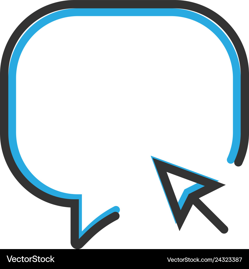 Speech bubble icon design interaction line Speech bubble icon design interaction line vector image