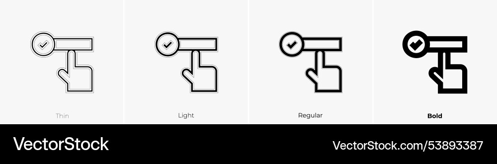 Survey icon thin light regular and bold style Survey icon thin light regular and bold style vector image