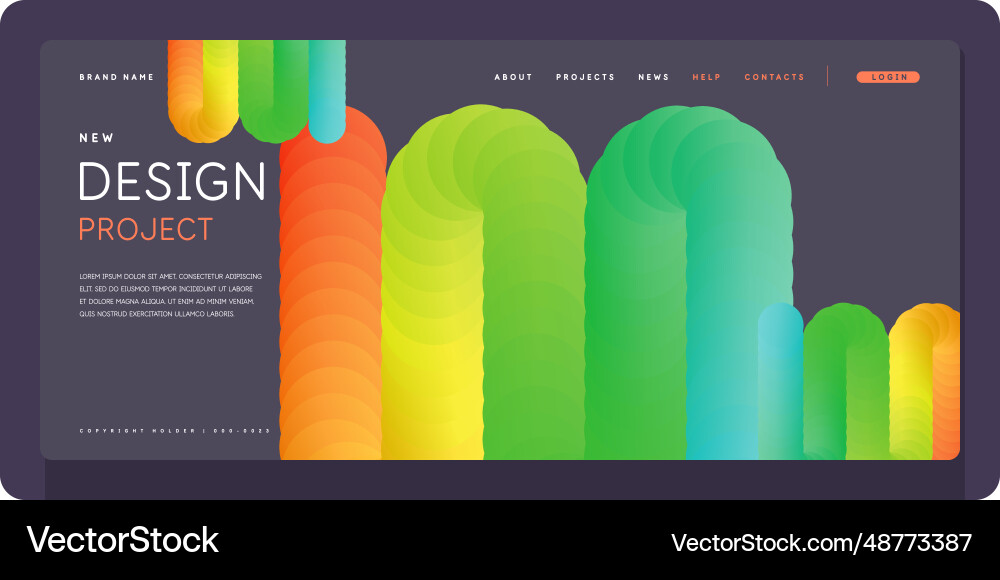 Template for the design and placement of text Template for the design and placement of text vector image