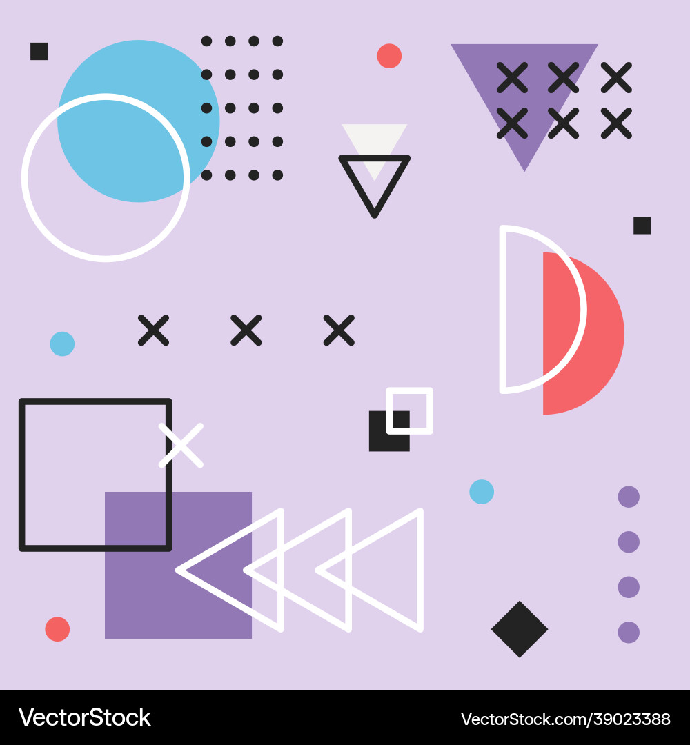 Abstract background with different geometric vector image
