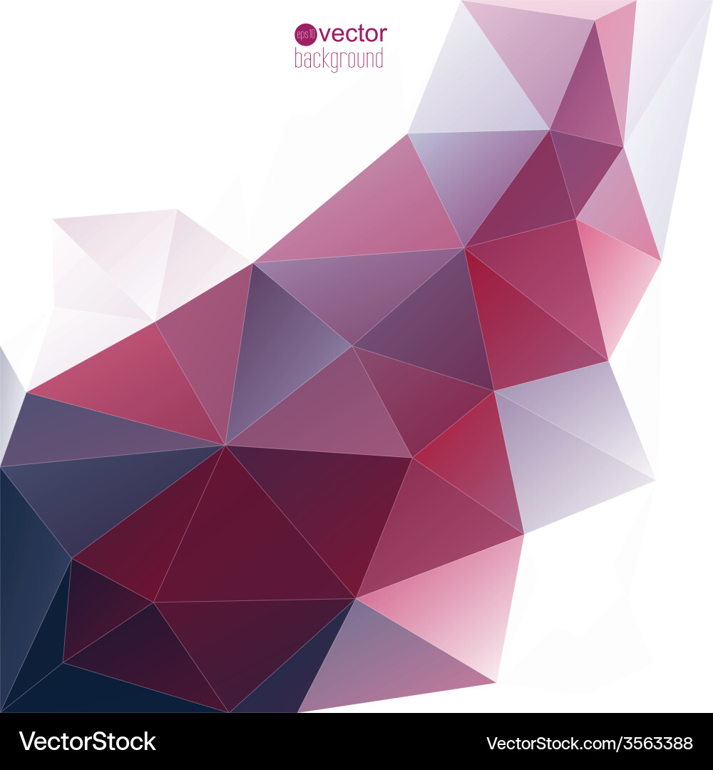 Abstract background with triangles and polygon vector image