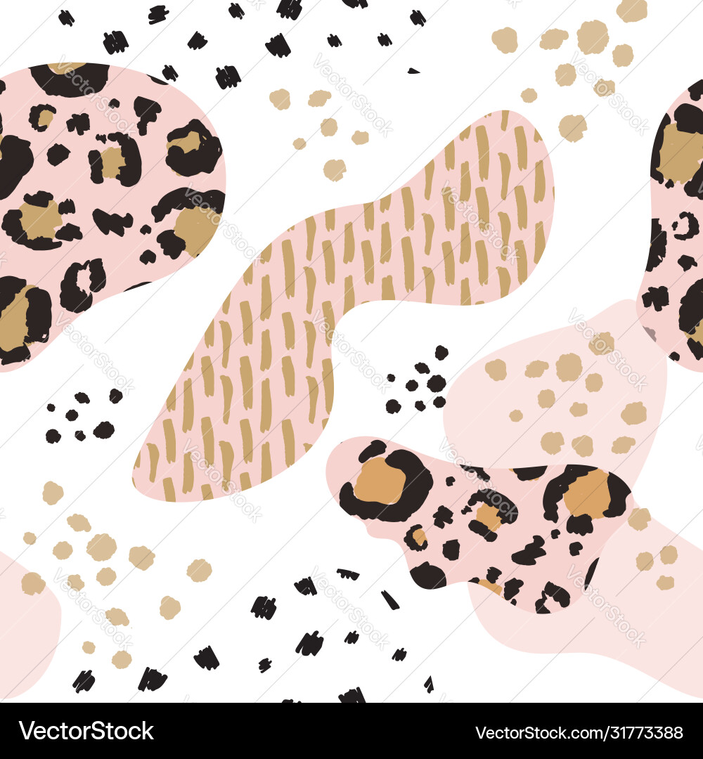 Abstract seamless pattern with dots and shapes Abstract seamless pattern with dots and shapes vector image