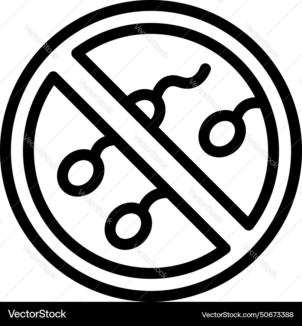 Avoid child conception icon outline Vector Image
