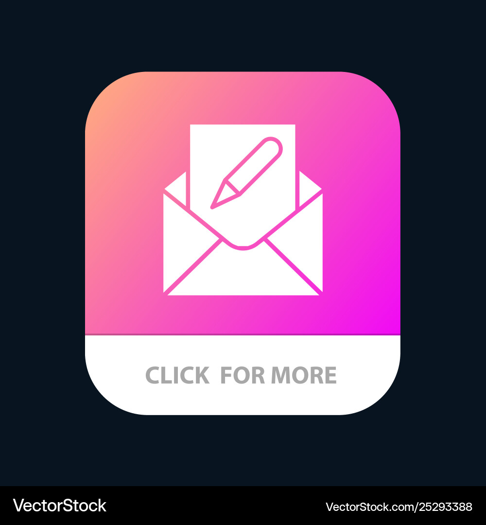 Compose edit email envelope mail mobile app Vector Image