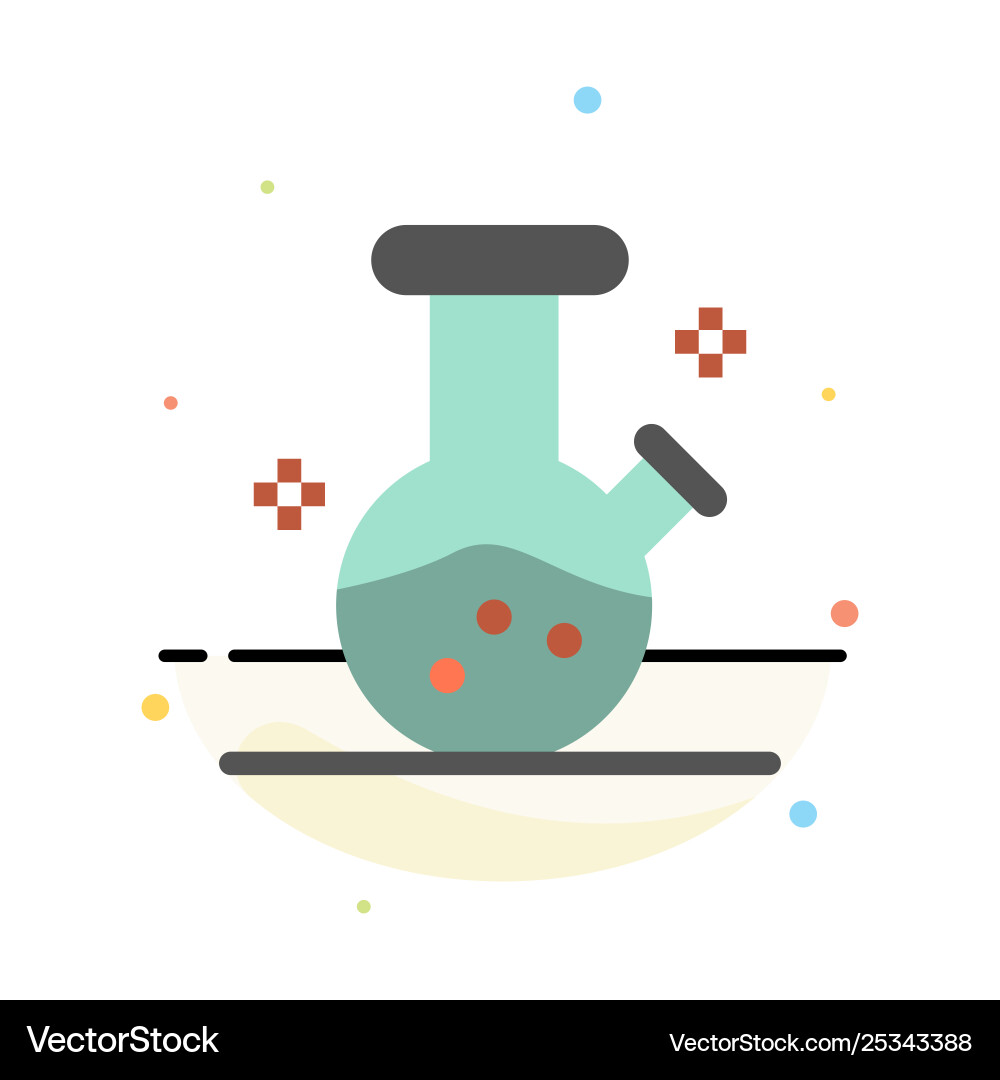 Demo flask lab potion abstract flat color icon Vector Image