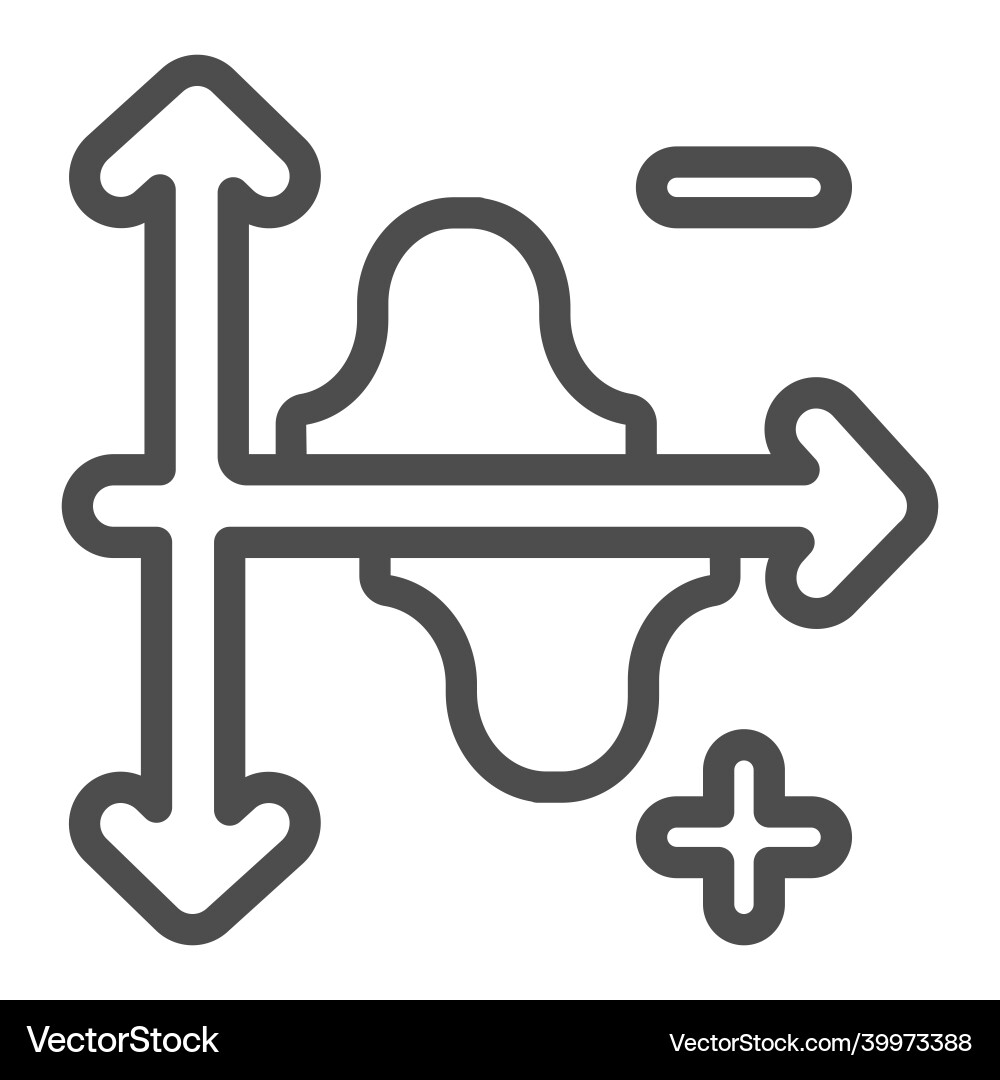 Dual graph with descending curve plus and minus Vector Image
