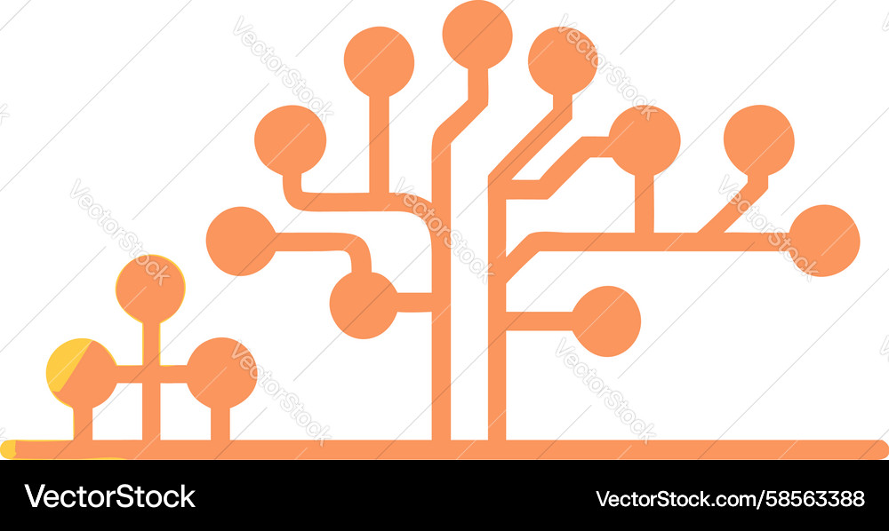 Intricate Root System Tree Vector Image