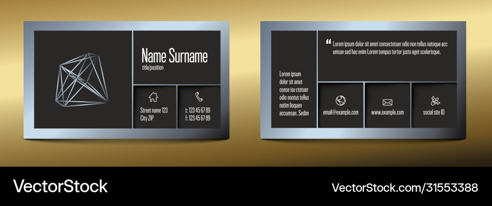 Modern premium business card template Modern premium business card template vector image