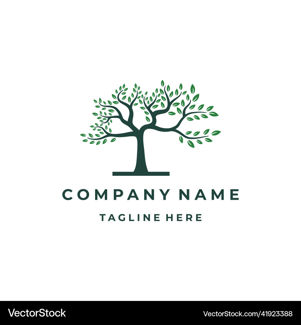 Tree logo design isolated abstract Vector Image