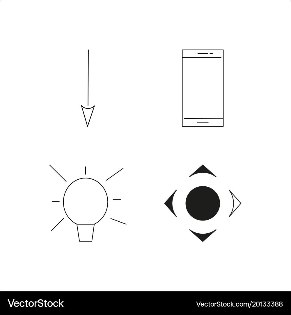 Web einfache lineare Icon setsimple Umriss Icons vektorbild