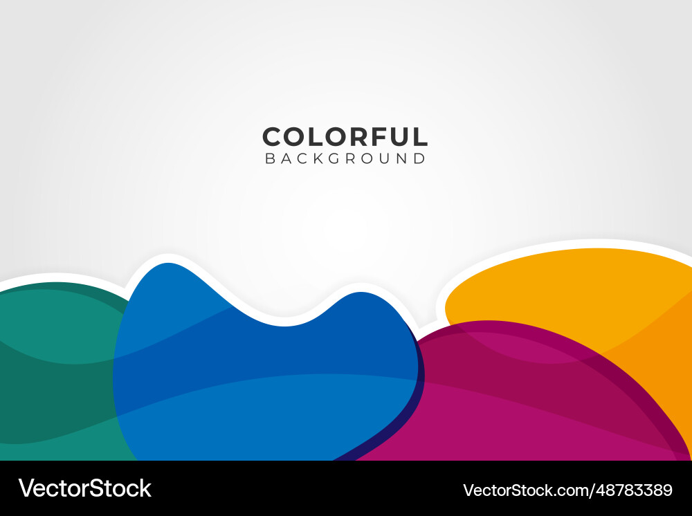 Abstract background with colorful rounded shapes Vector Image