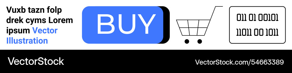 E-commerce design elements featuring buy button E-commerce design elements featuring buy button vector image