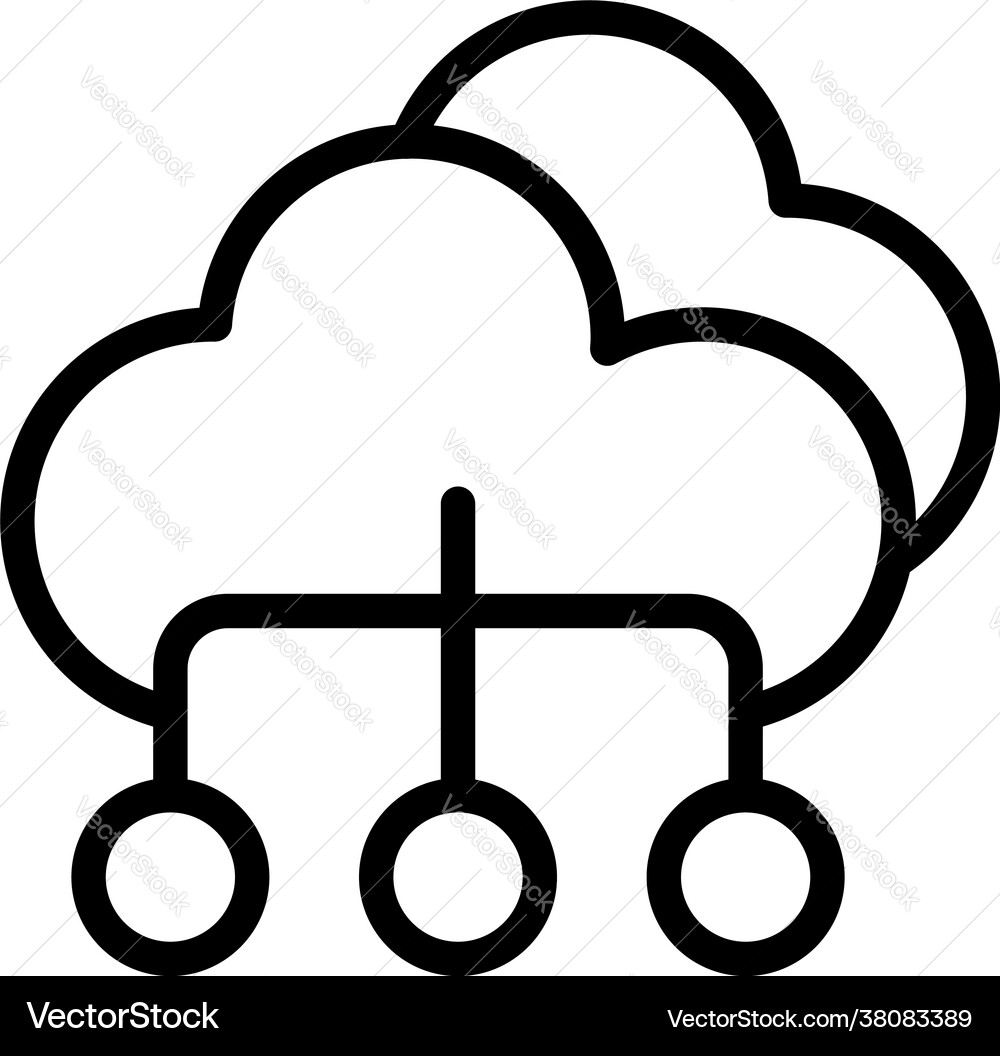 Filter search data cloud server icon outline Filter search data cloud server icon outline vector image