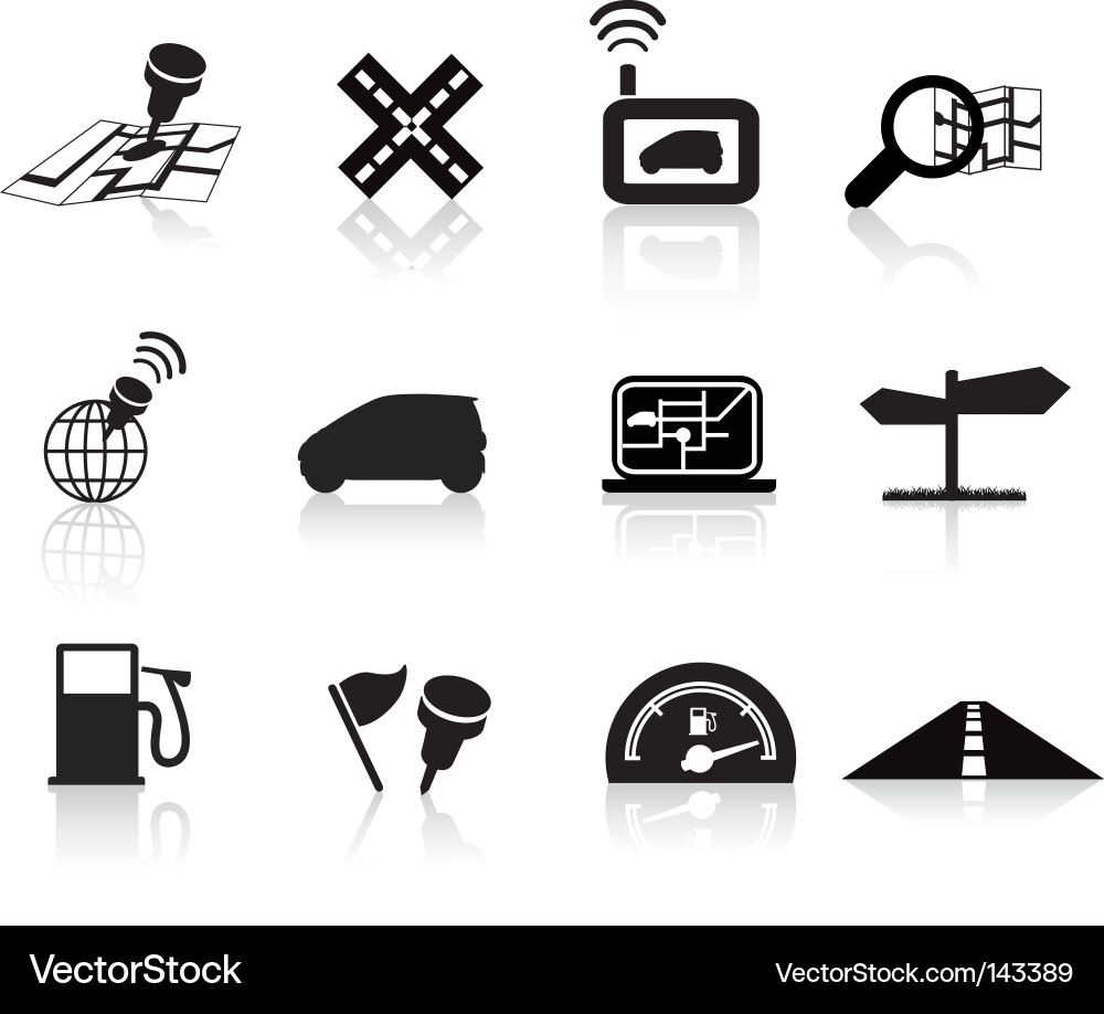 GPS Navigation System vector image
