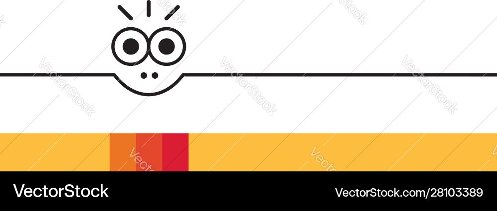 Happy face with smile as part long line Vector Image