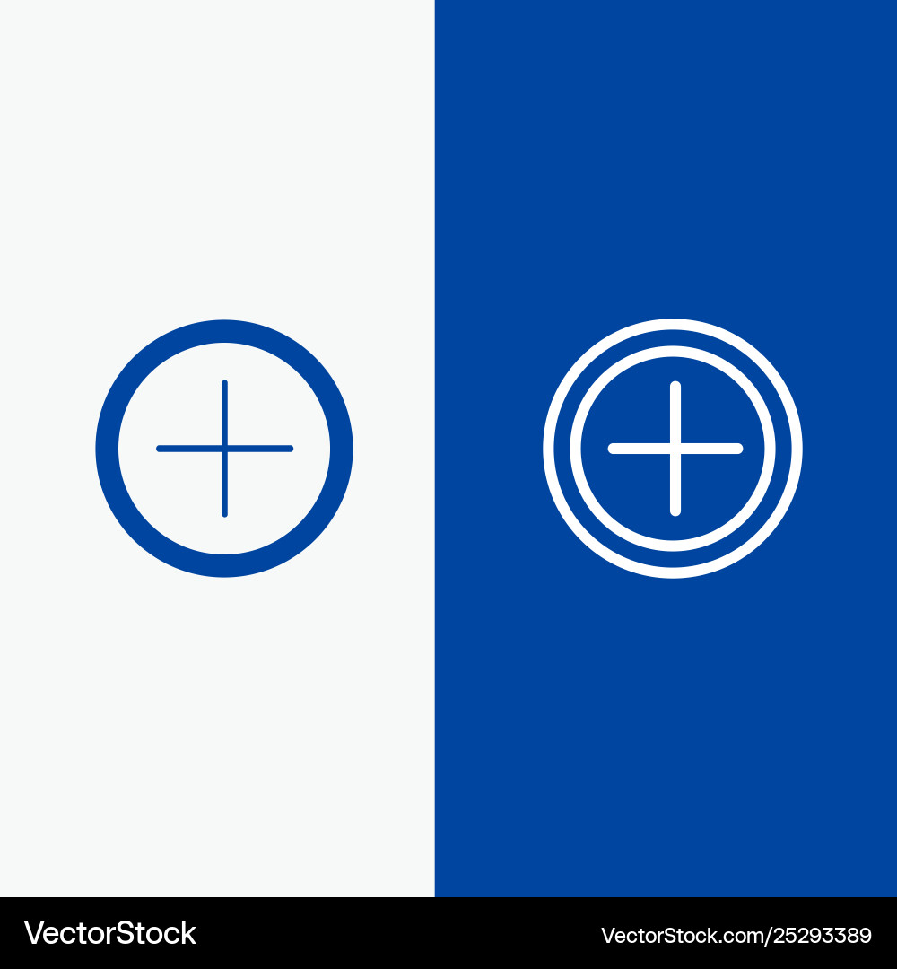 Interface plus user line and glyph solid icon vector image
