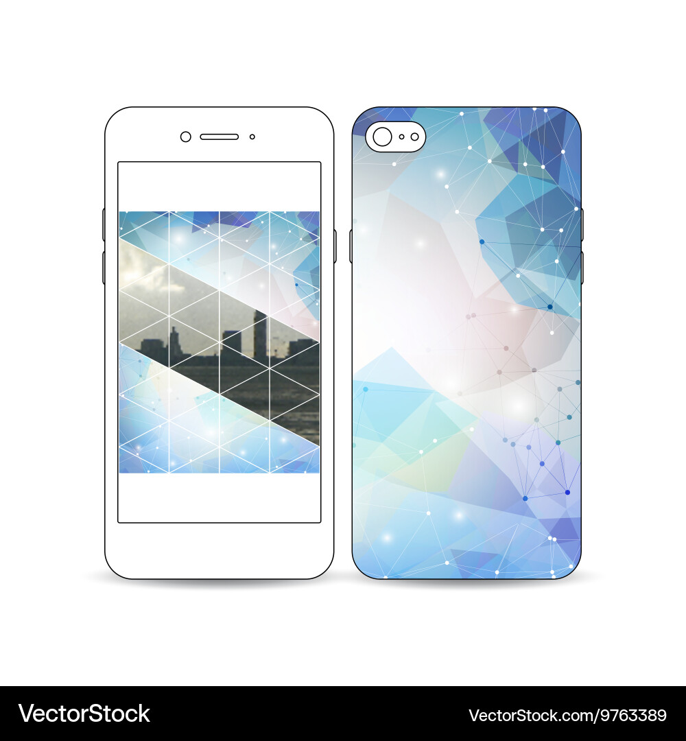 Mobile smartphone with an example of the screen Vector Image