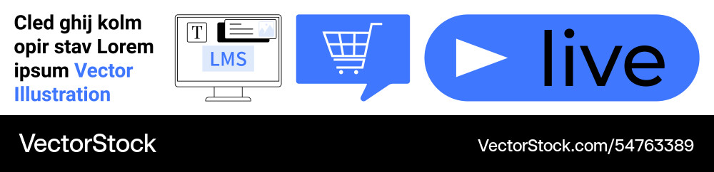 Online learning system with e-commerce integration Online learning system with e-commerce integration vector image