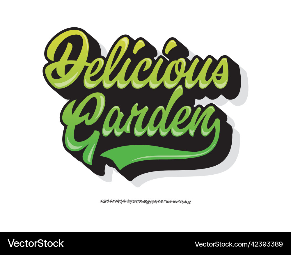 Original brush script font retro typeface Original brush script font retro typeface vector image