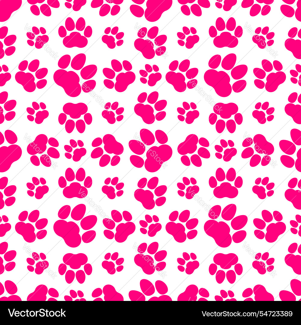 Paw prints seamless repeating background pattern Paw prints seamless repeating background pattern vector image