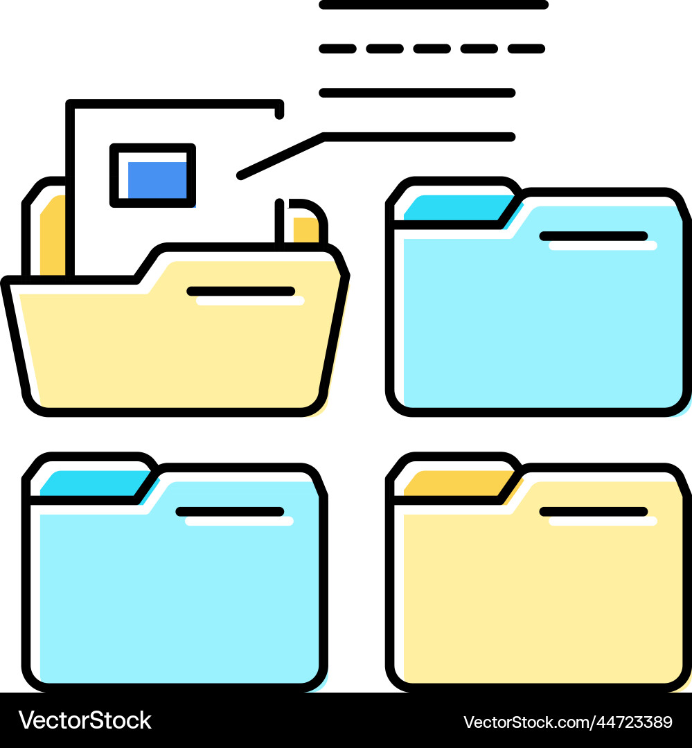 Project folder color icon Project folder color icon vector image