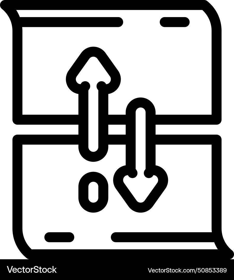 Scroll hijacking ux ui design line icon Vector Image
