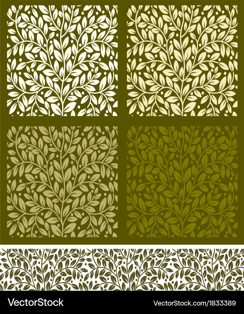 Seamless pattern with leaves Royalty Free Vector Image