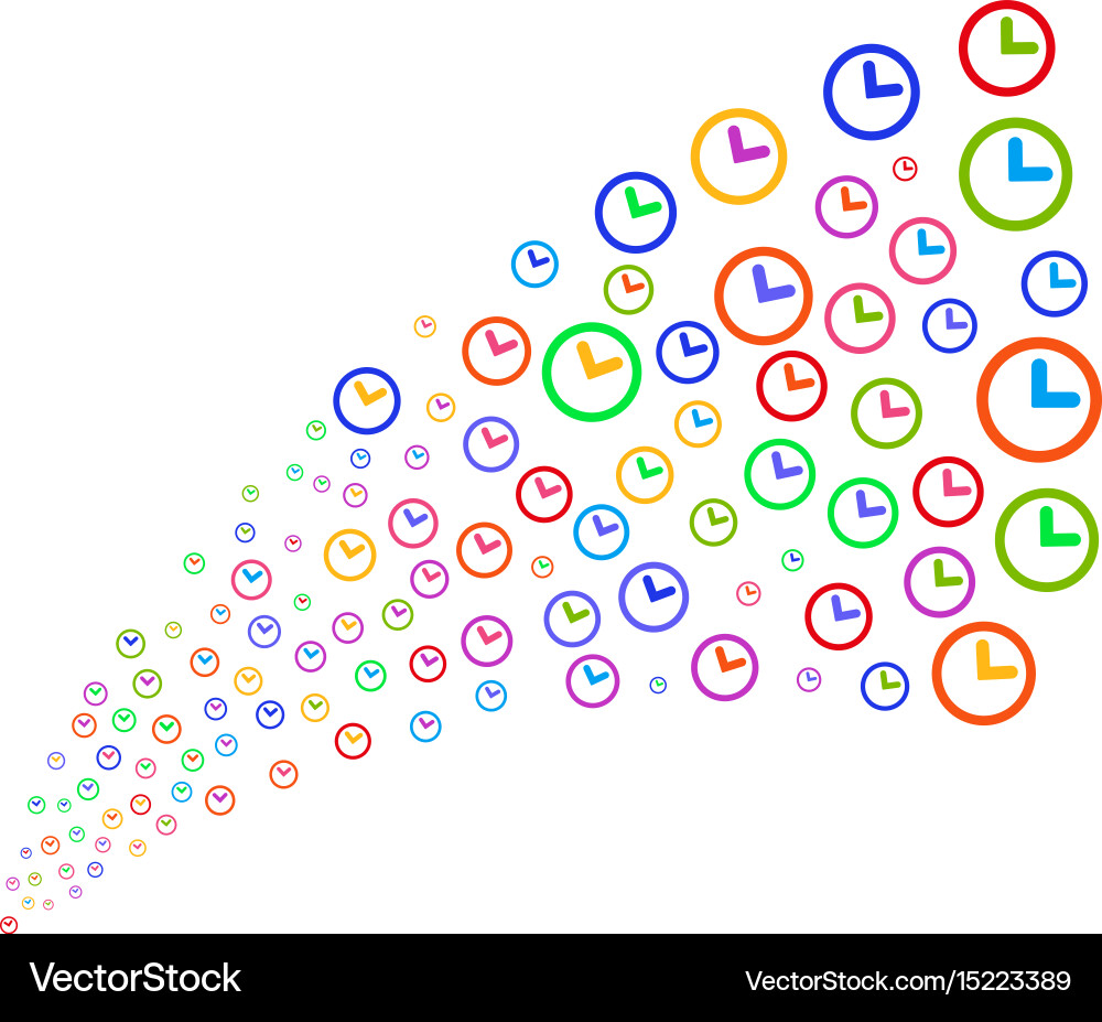 Source stream of clock Vector Image