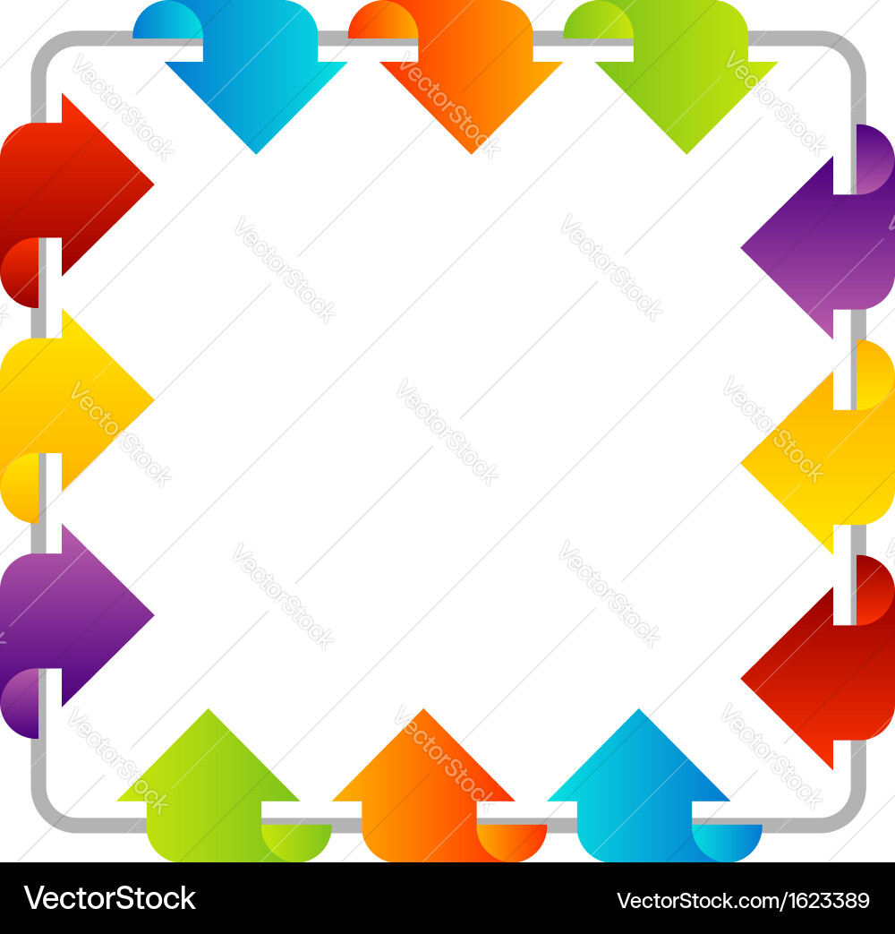 Text box with arrows vector image
