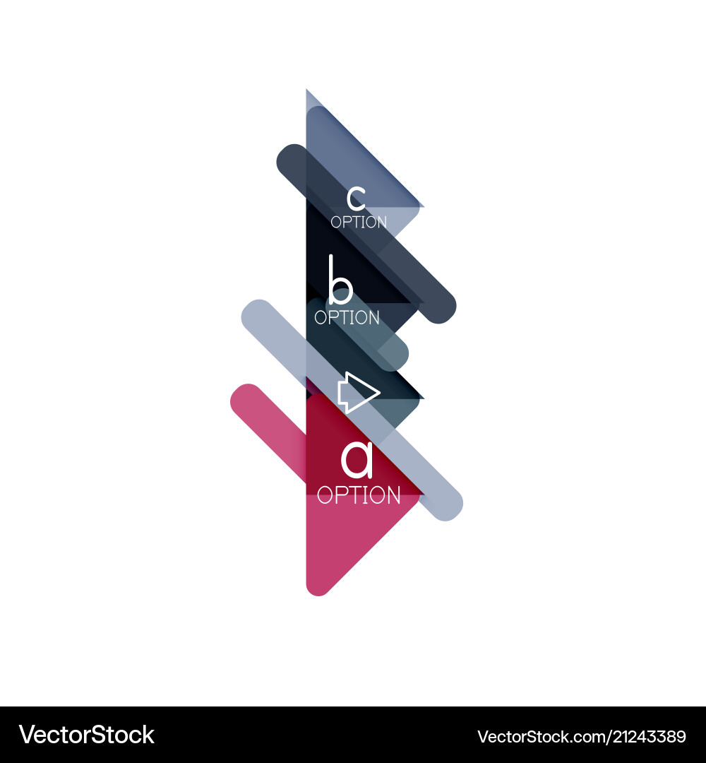 Triangle data visualization design option Triangle data visualization design option vector image