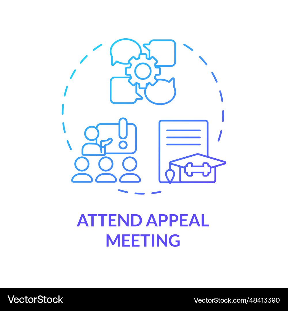 2d besuchen Appell Treffen Gradienten Dünne Linie Icon 2d besuchen Appell Treffen Gradienten Dünne Linie Icon Vektorbild