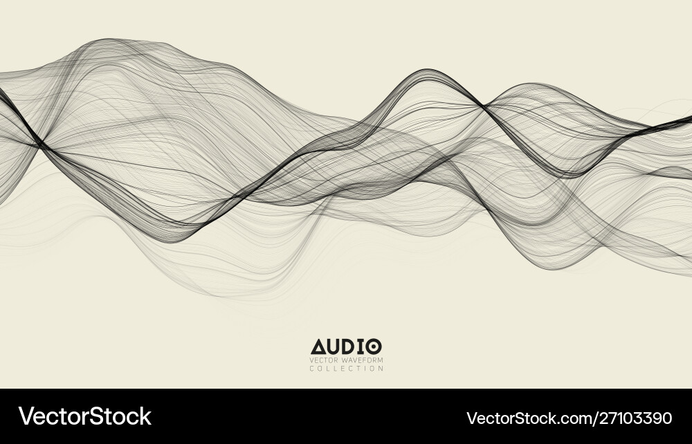 3d echo audio wavefrom spectrum abstract 3d echo audio wavefrom spectrum abstract vector image